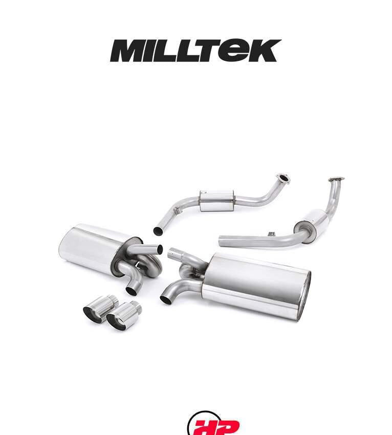 MILLTEK Cat Back Porsche Boxster S 3.4 987 Gen2 - Resonated - Cerakote Black