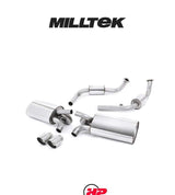 MILLTEK Cat Back Porsche Boxster S 3.4 987 Gen2 - Resonated - Polished