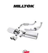 MILLTEK Cat Back Porsche Boxster S 3.2 987 Gen1 - Cerakote black