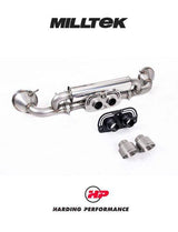 MILLTEK Rear Silencer(s) Porsche 911 992.1 GT3 - GT-100 Brushed Titanium Trims