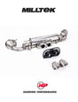MILLTEK Rear Silencer(s) Porsche 911 992.1 GT3 - GT-100 Brushed Titanium Trims
