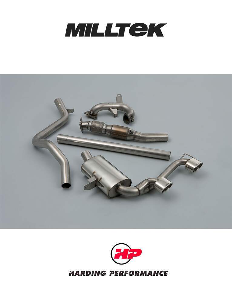 MILLTEK Catted Turbo-back – Renault Megane RS 225, Non-Resonated, Polished Tips [SSXRN403]
