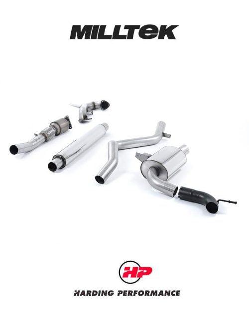 MILLTEK Turbo-back – Renault Megane RS250/265, Uses OE Trim - Hi-Flow Sports Catalyst - Resonated