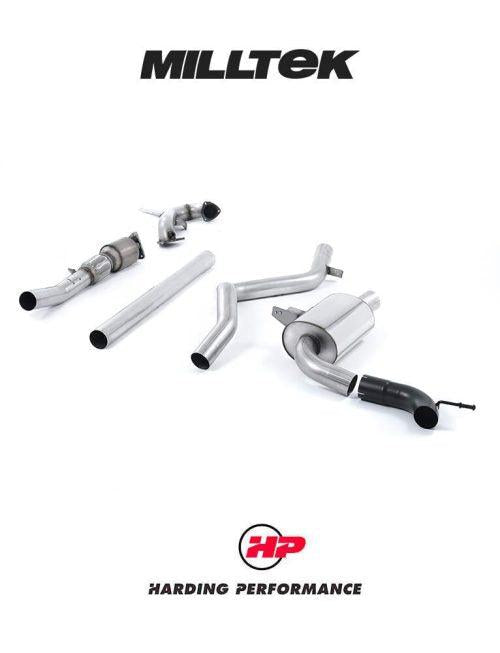 MILLTEK Turbo-back – Renault Megane RS250/265, Uses OE Trim - Hi-Flow Sports Catalyst - Non-resonated