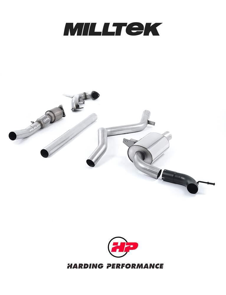 MILLTEK Turbo-back – Renault Megane RS250/265, Uses OE Trim - De-cat - Non-resonated