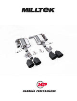 MILLTEK Valved Rear Silencers – Range Rover Sport SVR 5.0 V8 SuperCharged (Facelift) - GT-115 Black Tips