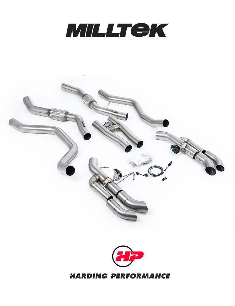 MILLTEK Particulate Filter-back Range Rover P530 4.4L V8 Twin Turbo - Short - NC11 Engine / Dual Valve (2024-) - Non-resonated