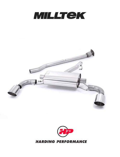 MILLTEK Secondary Cat-back – Toyota 86/Subaru BRZ 2.0/2.4 - Non-resonated (louder) - Polished