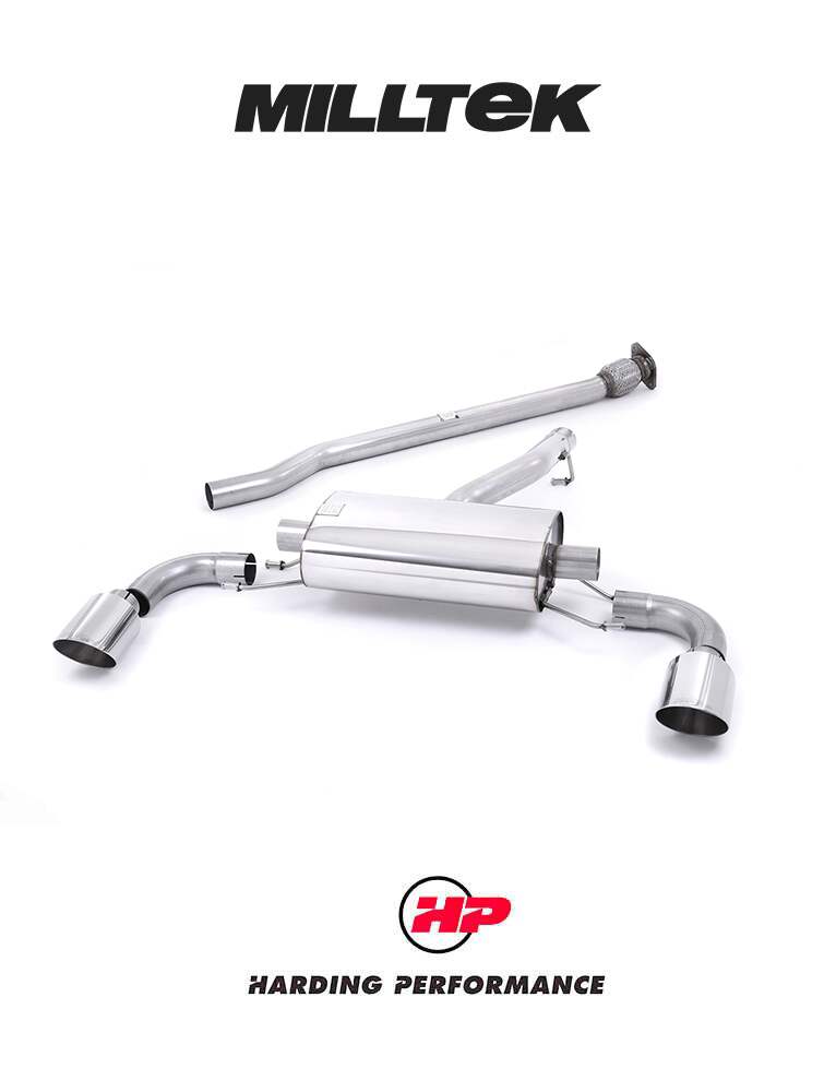 MILLTEK Secondary Cat-back – Toyota 86/Subaru BRZ 2.0/2.4 - Non-resonated (louder) - Polished