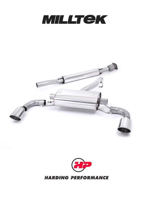 MILLTEK Secondary Cat-back – Toyota 86/Subaru BRZ 2.0/2.4 - Resonated (quieter) - Polished