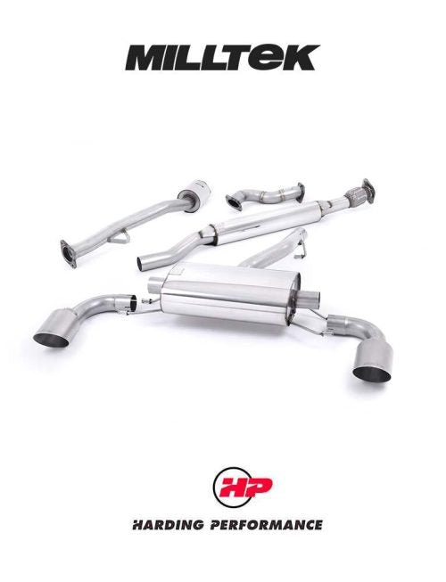 MILLTEK Primary Cat-back – Toyota 86/Subaru BRZ - Resonated (quieter) - Brushed Titanium
