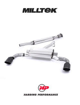 MILLTEK Secondary Cat-back – Toyota 86/Subaru BRZ 2.0/2.4 - Resonated (quieter) - Ceramic Black Tips