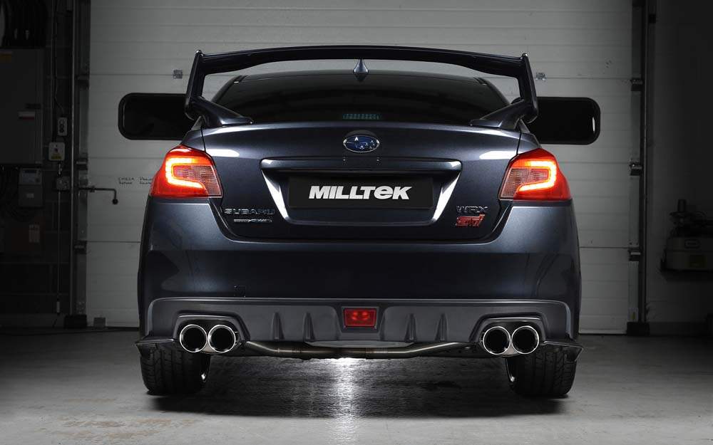 MILLTEK Cat-back – Subaru Impreza WRX STi 2014-2021 - Non-Resonated - Cerakote GT-100 Black Tips