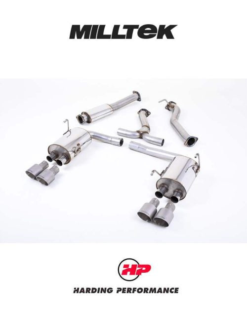 MILLTEK Cat-back – Subaru Impreza WRX STi 2014-2021 - Non-Resonated - Titanium GT-100 Tips