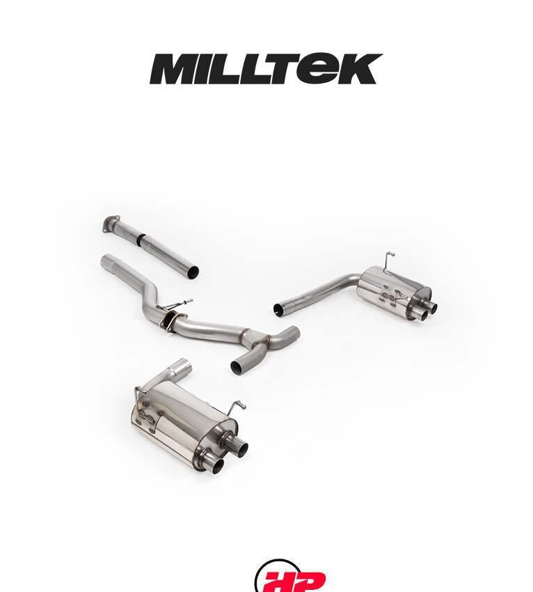 MILLTEK Cat-back – Subaru WRX (VB) 2.4T Boxer - Resonated - GT-100 Brushed Titanium Tips