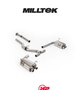 MILLTEK Cat-back – Subaru WRX (VB) 2.4T Boxer - Resonated - GT-100 Brushed Titanium Tips