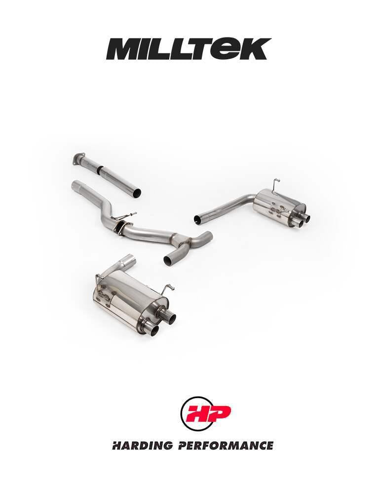 MILLTEK Cat-back – Subaru WRX (VB) 2.4T Boxer - Resonated - GT-100 Cerakote Black Tips