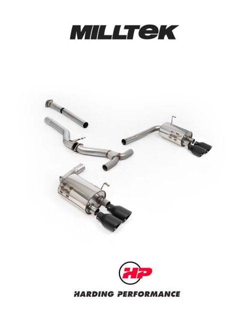 MILLTEK Cat-back – Subaru WRX (VB) 2.4T Boxer - Non-Resonated (Louder) - GT-100 Cerakote Black Tips