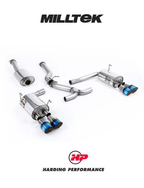 MILLTEK Cat-back – Subaru Impreza WRX STi 2014-2021 - EC-Approved - Burnt Titanium GT-100 Tips