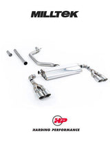 MILLTEK Particulate Filter-back System 80mm Cupra Leon VZx 2.0TSI Hatch 300ps (MQB Evo – OPF/GPF Equipped Models) - Non Resonated - Louder - Quad Polished Ovals (Require Trimming of Plastic Rear Diffuser)