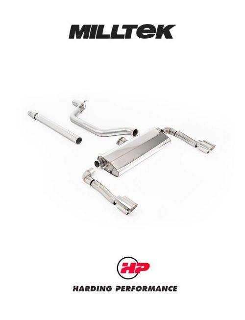MILLTEK Particulate Filter-back System 80mm Cupra Leon VZ 2.0TSI Hatch 245ps (MQB Evo – OPF/GPF Equipped Models) - Polished GT-115 - EC Approved