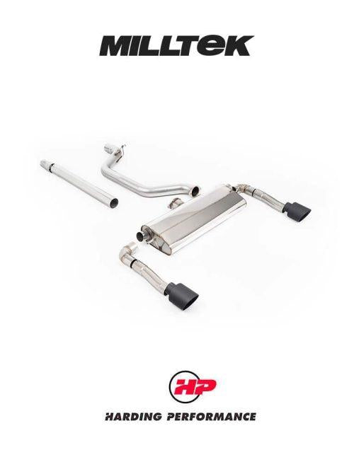 MILLTEK Particulate Filter-back System 80mm Cupra Leon VZ 2.0TSI Hatch 245ps (MQB Evo – OPF/GPF Equipped Models) - Cerakote Black GT-115 - EC Approved
