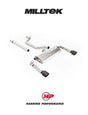 MILLTEK Particulate Filter-back System 80mm Cupra Leon VZ 2.0TSI Hatch 245ps (MQB Evo – OPF/GPF Equipped Models) - Cerakote Black GT-115 - EC Approved