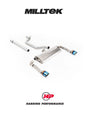 MILLTEK Particulate Filter-back System 80mm Cupra Leon VZ 2.0TSI Hatch 245ps (MQB Evo – OPF/GPF Equipped Models) - Burnt/Blue Titanium GT-115 - EC Approved