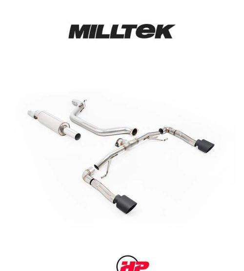 MILLTEK Particulate Filter-back System 80mm Cupra Leon VZ 2.0TSI Hatch 245ps (MQB Evo – OPF/GPF Equipped Models) - Cerakote Black GT-115 - Race System (Loudest)