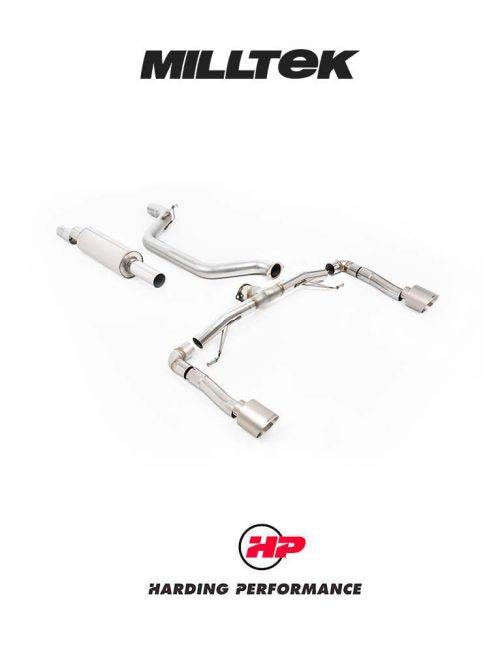 MILLTEK Particulate Filter-back System 80mm Cupra Leon VZ 2.0TSI Hatch 245ps (MQB Evo – OPF/GPF Equipped Models) - Brushed Titanium GT-115 - Race System (Loudest)