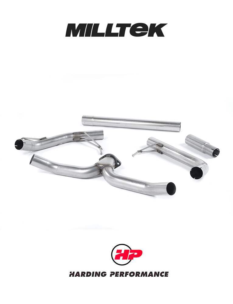 MILLTEK Cat-back – Skoda Octavia vRS 2.0 TDI, Dual-outlet, Requires additional OE parts [SSXSK022]