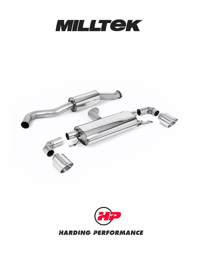 MILLTEK Particulate Filter-back OPF/GPF Back System Toyota Yaris Gen 1 GR 1.6T - Non-Resonated - Jet-115 Carbon Trims
