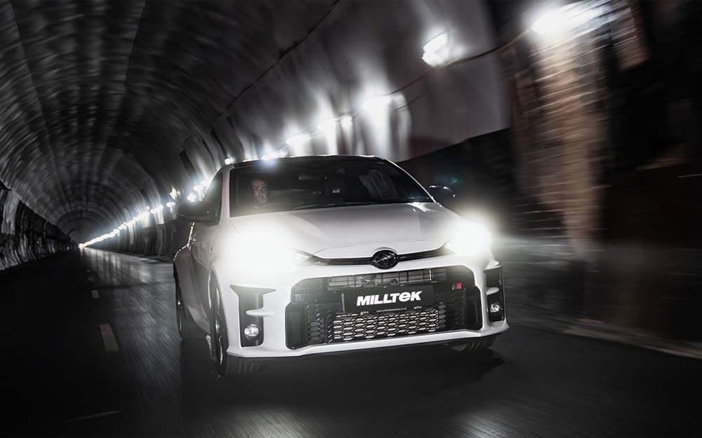 MILLTEK Particulate Filter-back OPF/GPF Back System Toyota Yaris Gen 1 GR 1.6T - Non-Resonated - GT-115 Cerakote Black Trims