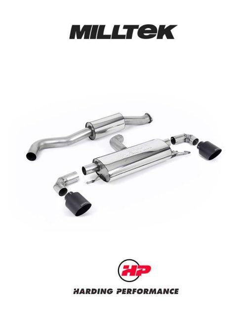 MILLTEK Particulate Filter-back OPF/GPF Back System Toyota Yaris Gen 1 GR 1.6T - Resonated - GT-115 Cerakote Black Trims