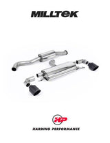 MILLTEK Particulate Filter-back OPF/GPF Back System Toyota Yaris Gen 1 GR 1.6T - Resonated - GT-115 Cerakote Black Trims