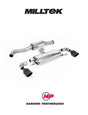 MILLTEK Particulate Filter-back OPF/GPF Back System Toyota Yaris Gen 1 GR 1.6T - Resonated - GT-115 Cerakote Black Trims