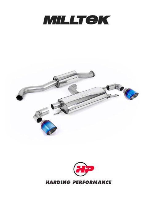 MILLTEK Particulate Filter-back OPF/GPF Back System Toyota Yaris Gen 1 GR 1.6T - Resonated - GT-115 Burnt Titanium Trims