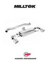MILLTEK Particulate Filter-back OPF/GPF Back System Toyota Yaris Gen 1 GR 1.6T - Non-Resonated - GT-115 Polished Trims