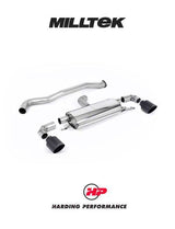MILLTEK Particulate Filter-back OPF/GPF Back System Toyota Yaris Gen 1 GR 1.6T - Non-Resonated - GT-115 Cerakote Black Trims