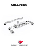 MILLTEK Particulate Filter-back OPF/GPF Back System Toyota Yaris Gen 1 GR 1.6T - Non-Resonated - GT-115 Titanium Trims
