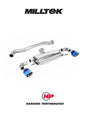 MILLTEK Particulate Filter-back OPF/GPF Back System Toyota Yaris Gen 1 GR 1.6T - Non-Resonated - GT-115 Burnt Titanium Trims