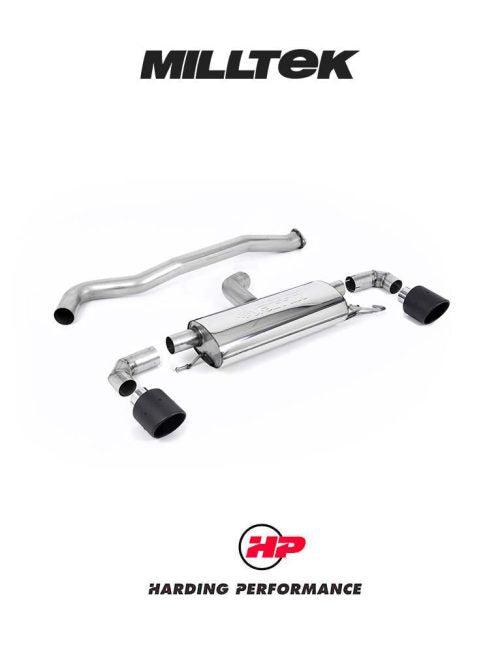 MILLTEK Particulate Filter-back OPF/GPF Back System Toyota Yaris Gen 1 GR 1.6T - Non-Resonated - Jet-115 Carbon Trims