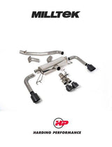 MILLTEK Cat Back – Corolla GR 1.6 Turbo - Secondary Cat-back - Non Resonated - Cerakote Black GT Tips