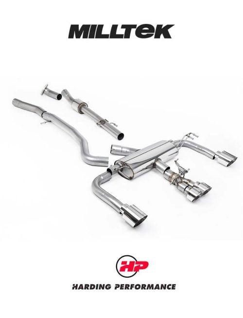 MILLTEK Cat Back – Corolla GR 1.6 Turbo - Primary Cat-back - Non Resonated - Polished GT Tips