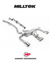 MILLTEK Cat Back – Corolla GR 1.6 Turbo - Primary Cat-back - Non Resonated - Polished GT Tips