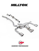 MILLTEK Cat Back – Corolla GR 1.6 Turbo - Primary Cat-back - Non Resonated - Brushed Titanium GT Tips