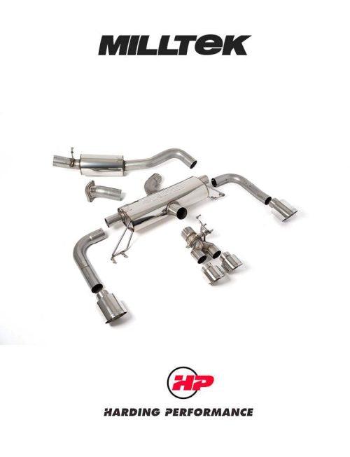 MILLTEK Cat Back – Corolla GR 1.6 Turbo - Secondary Cat-back - Resonated - Polished GT Tips