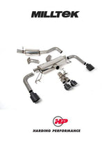 MILLTEK Cat Back – Corolla GR 1.6 Turbo - Secondary Cat-back - Resonated - Cerakote Black GT Tips