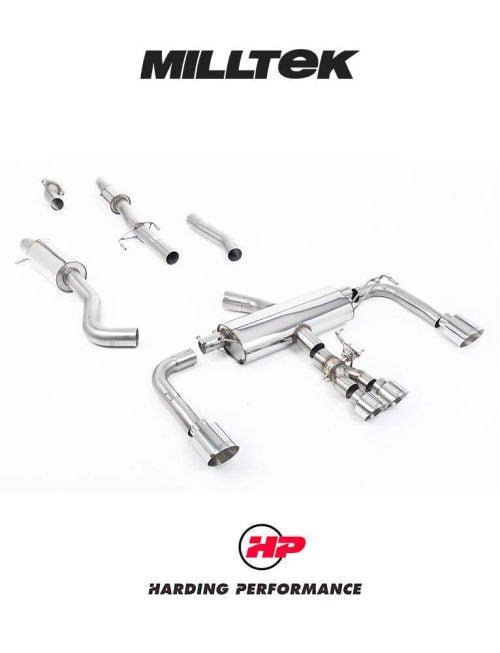 MILLTEK Cat Back – Corolla GR 1.6 Turbo - Primary Cat-back - Resonated - Polished GT Tips