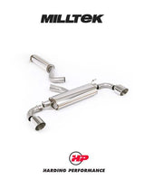 MILLTEK Particulate Filter-back OPF/GPF Back System Toyota Yaris Gen 2 GR 1.6T - ECE Approved Valved Straight Pipe - Jet-115 Carbon Trims